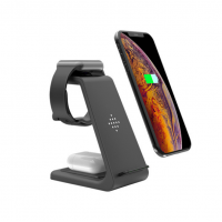 QI 10W Fast Charge 3 In 1 Wireless Charger For Iphone 11 Pro Charger Dock For Apple Watch 5 4 Pro Wireless Charge Stand